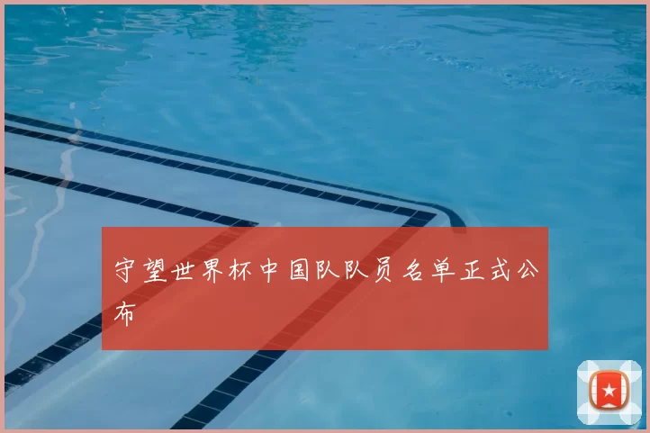守望世界杯中国队队员名单正式公布
