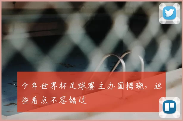 今年世界杯足球赛主办国揭晓,这些看点不容错过