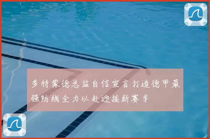 多特蒙德总监自信宣言打造德甲最强防线全力以赴迎接新赛季